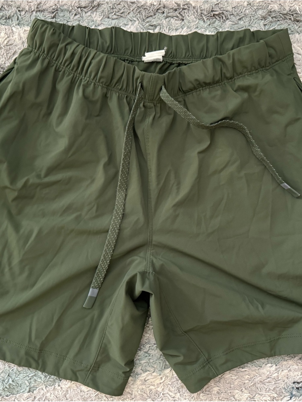 Fabletics Men's Olive Drawstring Athletic Shorts